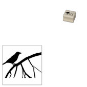 Halloween Crow-Silhouette Gummistempel (Stempel)