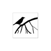 Halloween Crow-Silhouette Gummistempel (Prägung)