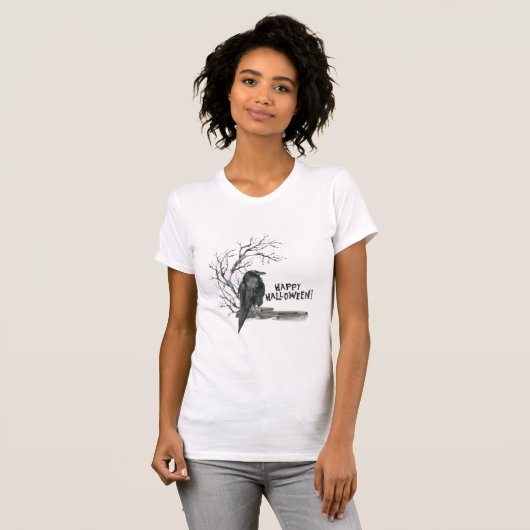 Halloween Crow T-Shirt (Vorne ganz)