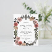 Halloween Crown Pink Black Floral Party Whi (Stehend Vorderseite)