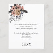 Halloween Crown Pink Black Floral Party Whi (Rückseite)