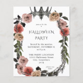 Halloween Crown Pink Black Floral Party Whi (Vorderseite)