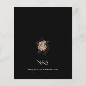 Halloween Crown Pink Black Floral Wedding B Flyer (Hinten)