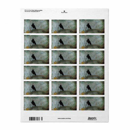 Halloween Crows Adressaufkleber (Vorne)