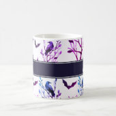 Halloween Crows Bats Monogramm Personalisierter Na Kaffeetasse (Mittel)