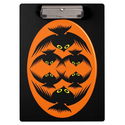 Halloween Crows Clipboard Klemmbrett (Vorderseite)