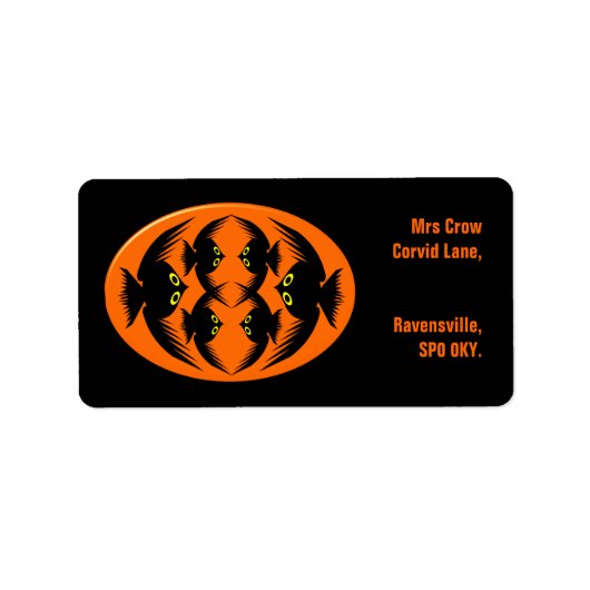 Halloween Crows Custom Address Labels Adressaufkleber (Vorne)