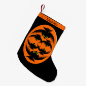 Halloween Crows Custom Christmas Strumpf Kleiner Weihnachtsstrumpf (Vorderansicht (hängend))
