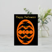 Halloween Crows Custom Folien Feiertagspostkarte (Stehend vorne)