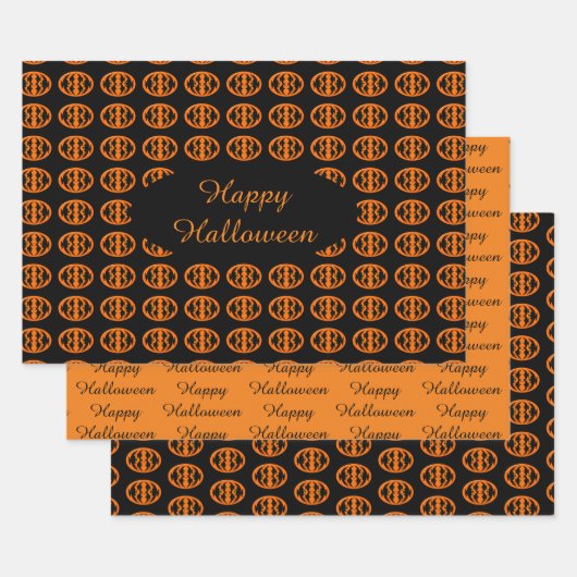 Halloween Crows Custom Gift Wrap Set Geschenkpapier Set (Set)
