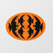 Halloween Crows Fensteraufkleber (Blatt)
