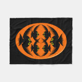 Halloween Crows Fleece Blanket (Vorderseite (Horizontal))