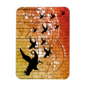 Halloween Crows fliegen durch den Spuk Schlossabla Magnet (Vertikal)