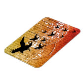 Halloween Crows fliegen durch den Spuk Schlossabla Magnet (Linke Seite)
