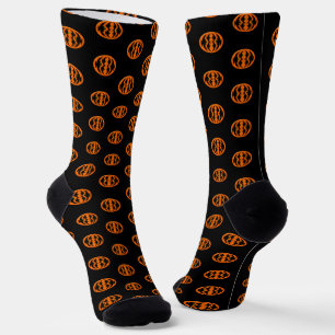Halloween Crows Gemustert Socken