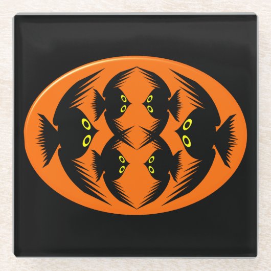 Halloween Crows Glasuntersetzer (Vorderseite)