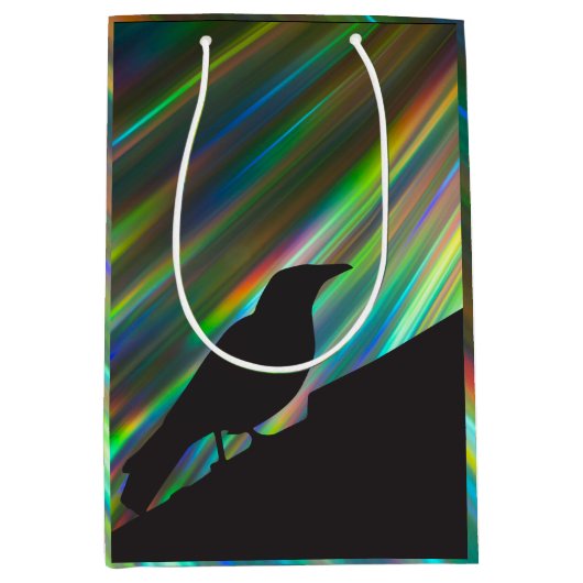 Halloween Crows oder Blackbirds Raven Mittlere Geschenktüte (Vorderseite)