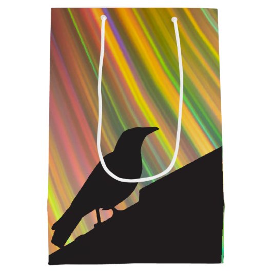 Halloween Crows oder Blackbirds Raven Mittlere Geschenktüte (Rückseite)