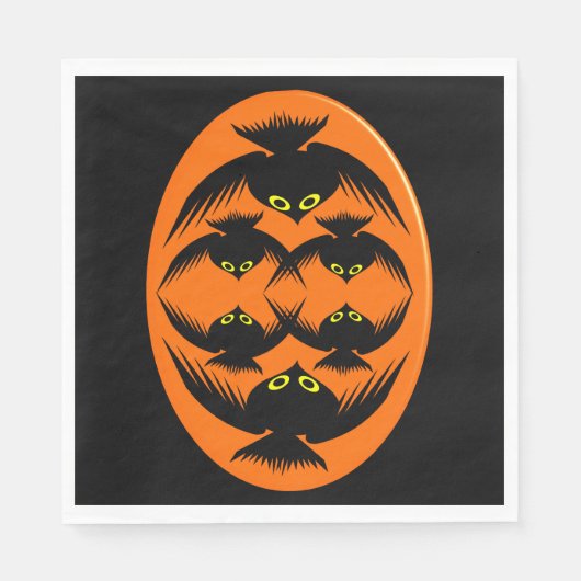 Halloween Crows Paper Napkins Serviette (Vorderseite)