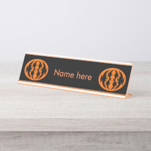 Halloween Crows Personalisiert Desk Sign Schreibtischnamensplakette