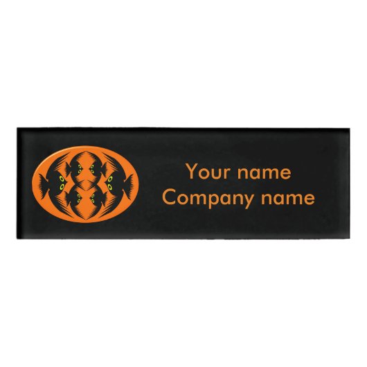 Halloween Crows Personalisiert Name Tag Namenschild (Vorderseite)