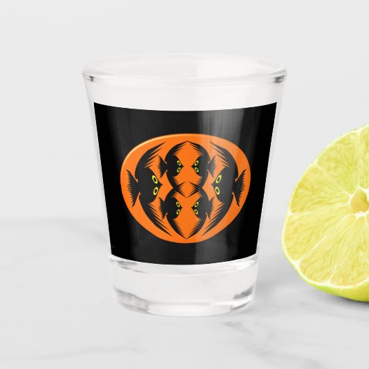 Halloween Crows Schnapsglas (Vorderseite)