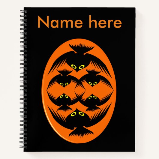 Halloween Crows Spiral Notebook Notizbuch (Vorderseite)