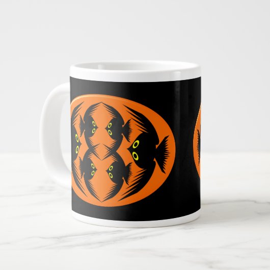 Halloween Crows-Tasse Jumbo-Tasse (Vorderseite Links)
