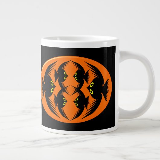 Halloween Crows-Tasse Jumbo-Tasse (Rechts)