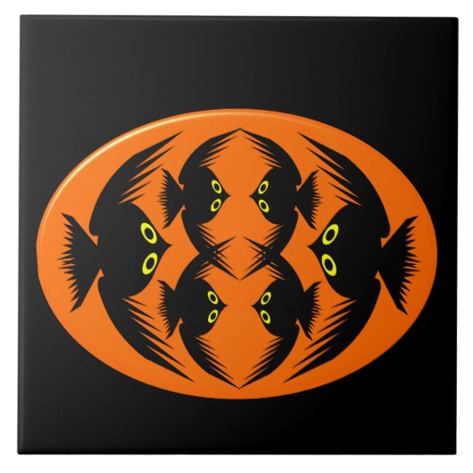 Halloween Crows Tile Fliese (Vorderseite)