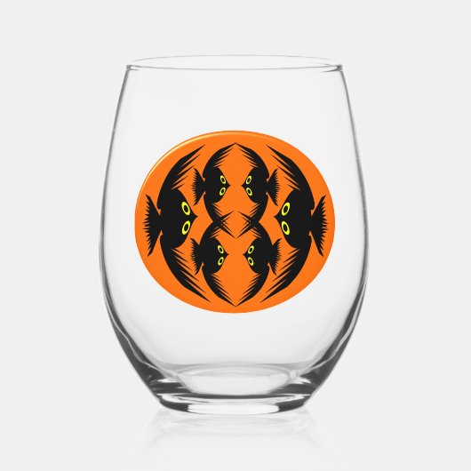 Halloween Crows Weinglas Ohne Stiel (Vorderseite)