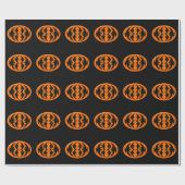 Halloween Crows Wrapping Paper Geschenkpapier (Flach)