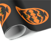 Halloween Crows Wrapping Paper Geschenkpapier (Rolleneckpunkt)