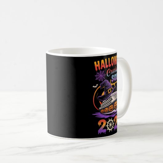 Halloween Cruise Squad 2025 Matching Cruising Crew Kaffeetasse (VorderseiteRechts)