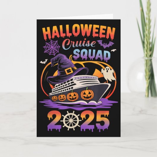 Halloween Cruise Squad 2025 Matching Cruising Crew Karte (Vorderseite)