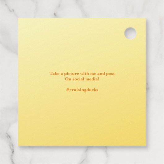 Halloween Cruising Duck Tag Geschenkanhänger (Rückseite)