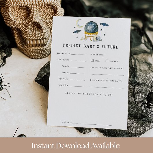 Halloween Crystal Ball Baby Showcard Einladung