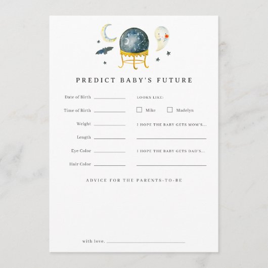 Halloween Crystal Ball Baby Showcard Einladung (Vorderseite)