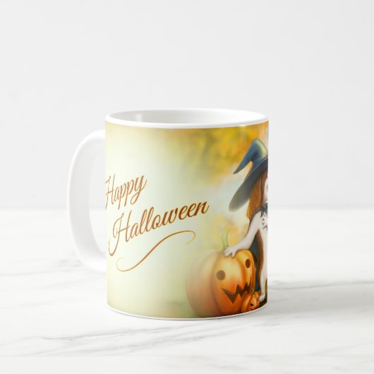 Halloween cup with cute animals kaffeetasse (Vorderseite Links)