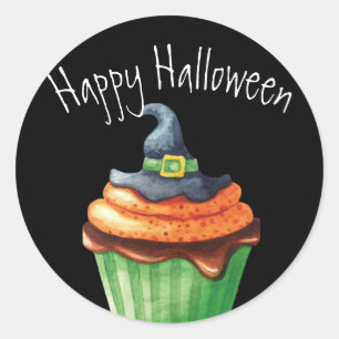 Halloween Cupcake Aufkleber