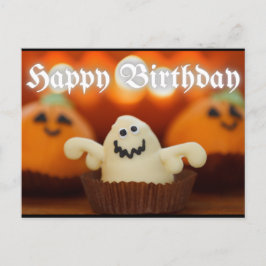 Halloween Cupcake Geburtstag Postkarte