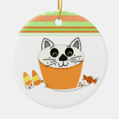 Halloween Cupcake Keramik Ornament (Vorne)