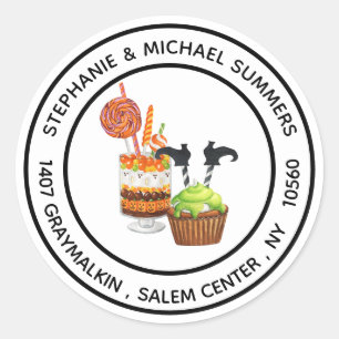 Halloween-Cupcake-Leckereien Runder Aufkleber