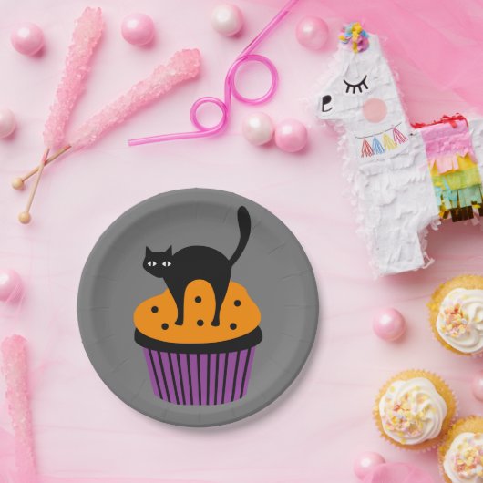 Halloween Cupcake Pappteller (Party)