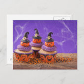 Halloween Cupcake Postkarte (Vorne/Hinten)