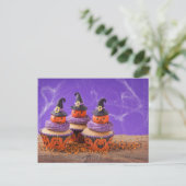 Halloween Cupcake Postkarte (Stehend Vorderseite)