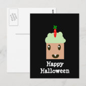 Halloween Cupcake Postkarte (Vorne/Hinten)
