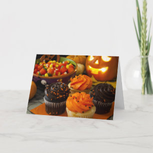 Halloween Cupcakes Karte