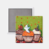 Halloween Cupcakes Magnet (Vorderseite/Rückseite)
