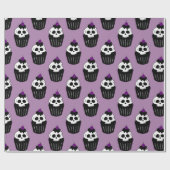 Halloween Cupcakes mit Skulls für Spooky-Geschenke Geschenkpapier (Flach)